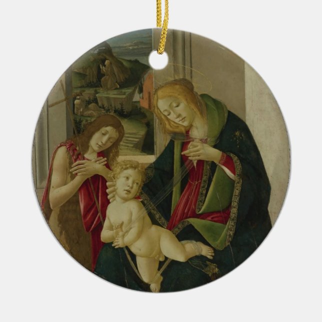 MADONNA AND CHILD CERAMIC TREE DECORATION (Front)