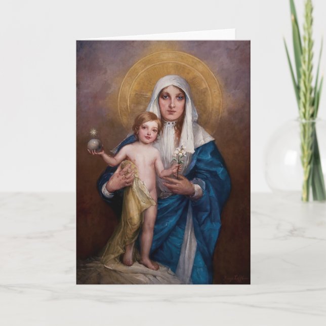 Madonna and Child Christmas card (Front)