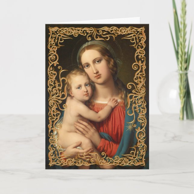 Madonna and Child Christmas Card (Front)
