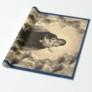 MADONNA AND CHILD CHRISTMAS GIFT WRAP Bouguereau 