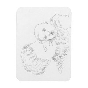 "Madonna and Child" Christmas Image Magnet