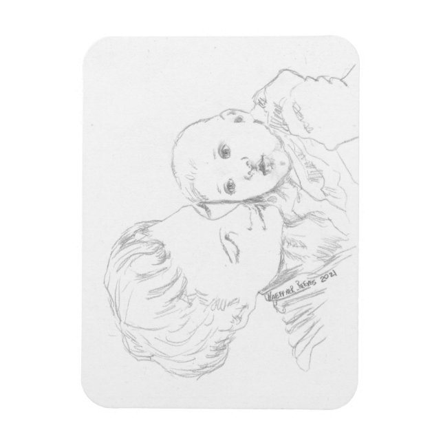 "Madonna and Child" Christmas Image Magnet (Vertical)