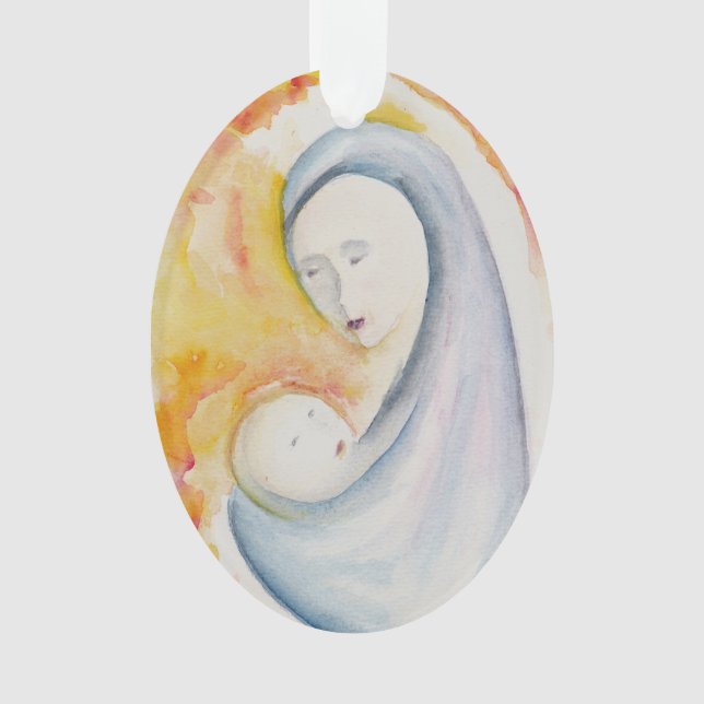 Madonna and Child Christmas Ornament (Front)