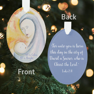 Madonna and Child Christmas Ornament