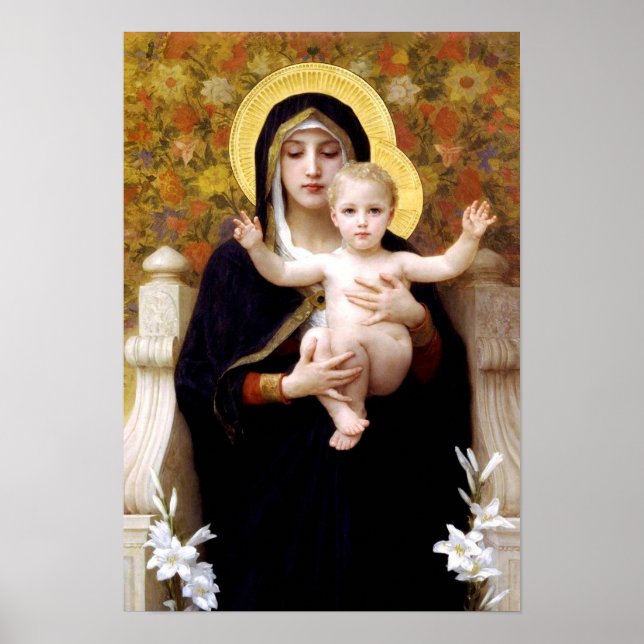 Madonna and Child Christmas Poster (Front)
