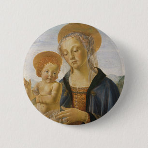 Madonna and Child, circa 1470 6 Cm Round Badge