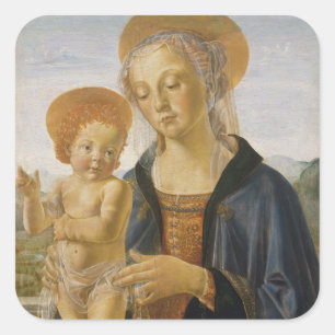 Madonna and Child, circa 1470 Square Sticker