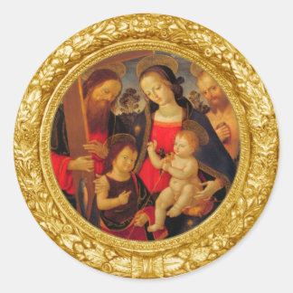 Madonna and Child Classic Round Sticker
