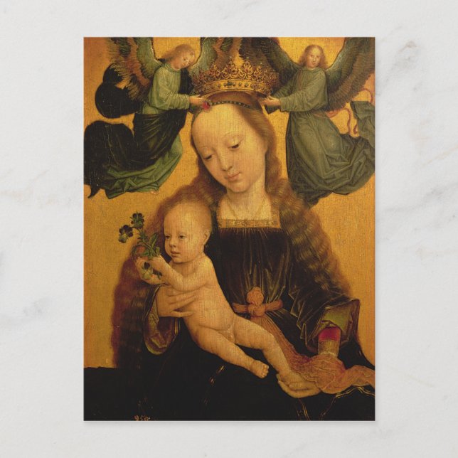 Madonna and Child Crowned by Two Angels, c.1520 Postcard (Front)