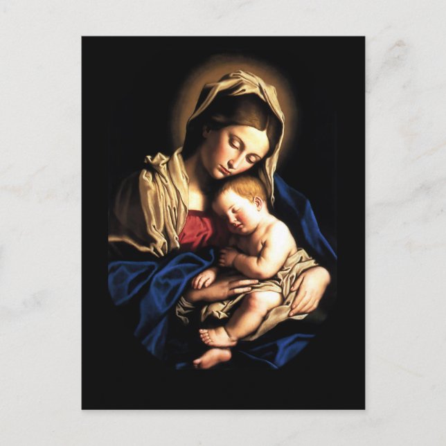 Madonna and Child Custom Postcard (Front)