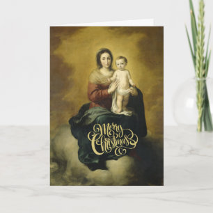 Madonna and Child - Elegant Fine Art Christmas Holiday Card