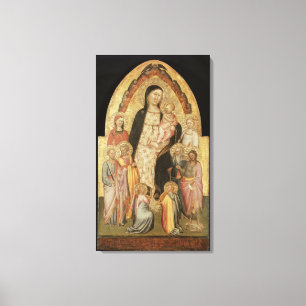 Madonna and Child Enthroned Canvas Print