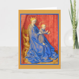 Madonna and Child Enthroned Jean Fouquet Holiday  Card