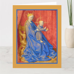 Madonna and Child Enthroned Jean Fouquet Holiday Card