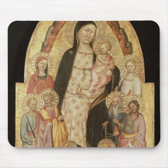Madonna and Child Enthroned Mouse Mat (Front)