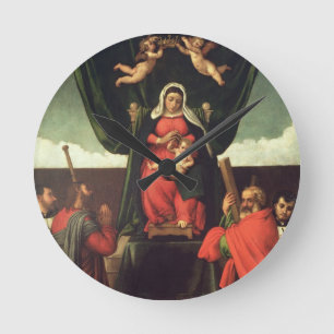Madonna and Child Enthroned with Four Saints, 1546 Round Clock