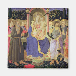 Madonna and Child enthroned with saints (altarpiec Magnet
