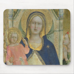 Madonna and Child enthroned with Saints, detail sh Mouse Mat