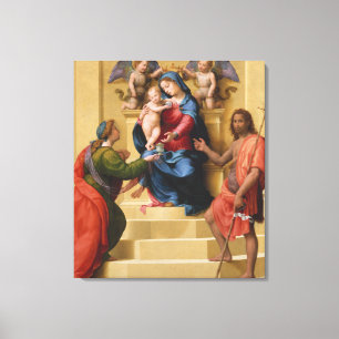 Madonna and Child Enthroned with Saints Mary Canvas Print