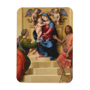 Madonna and Child Enthroned with Saints Mary Magnet