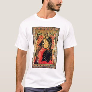 Madonna and Child Enthroned with Two Devout People T-Shirt