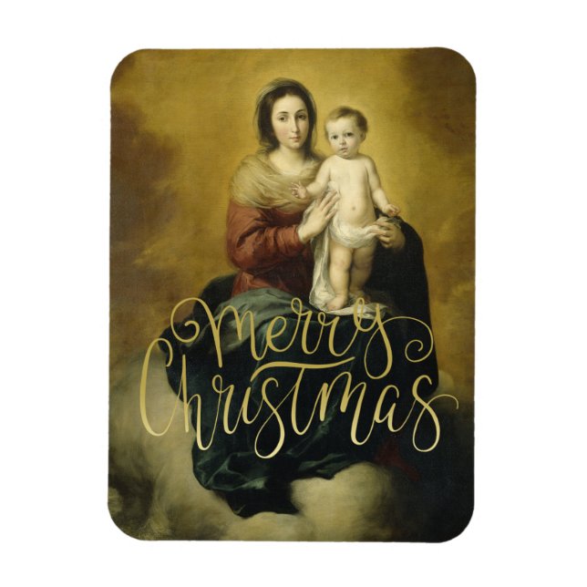 Madonna and Child, Fine Art Christmas Magnets (Vertical)