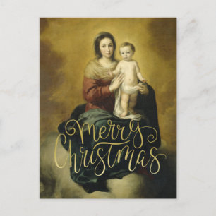 Madonna and Child, Fine Art Christmas Postcard