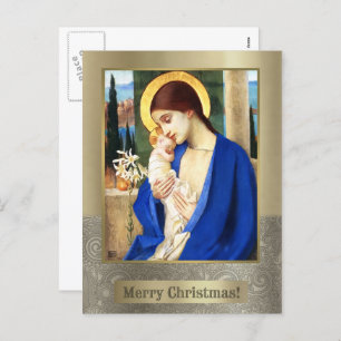 Madonna and Child. Fine Art Christmas Postcards