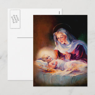 Madonna and Child. Fine Art Christmas Postcards