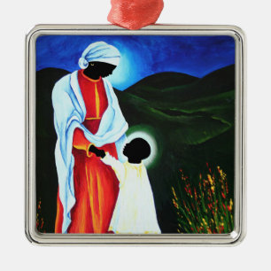 Madonna and child - First steps 2008 Metal Tree Decoration