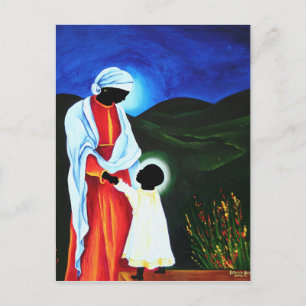 Madonna and child - First steps 2008 Postcard