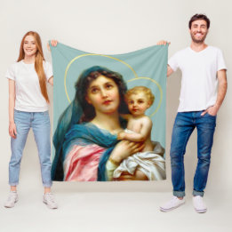 Madonna and Child Fleece Blanket