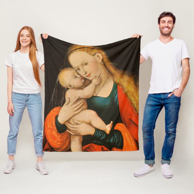 Madonna And Child Fleece Blanket (In Situ)