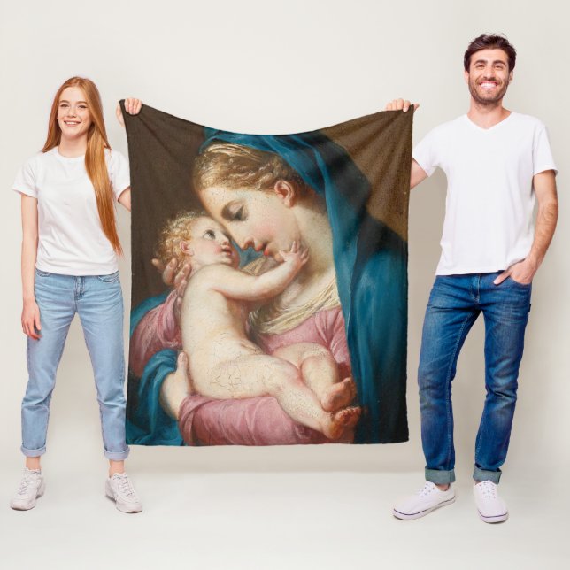 Madonna and Child Fleece Blanket (In Situ)