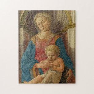 Madonna and Child Fra Filippo Lipp Painting Jigsaw Puzzle
