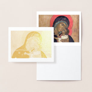 Madonna and Child Gold Foil Card