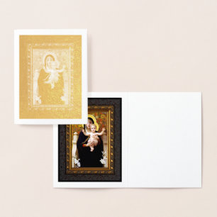 Madonna and Child Gold Foil Holiday Note Card