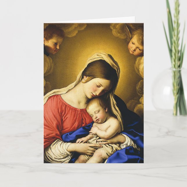 Madonna And Child Holiday Card (Front)