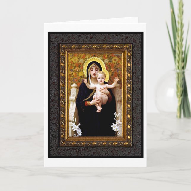 Madonna and Child Holiday Christmas Card (Front)