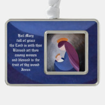 Madonna and Child horizontal Framed Ornament