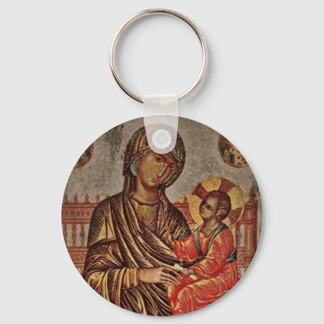Madonna and Child Icon Key Ring (Front)