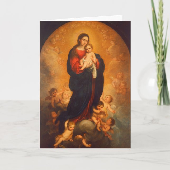 Madonna and Child in Glory ...  Christmas Card (Front)