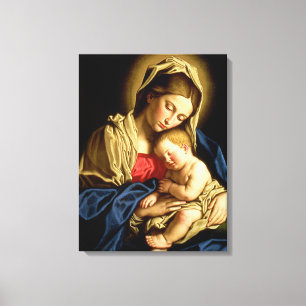 Madonna and Child Jesus - Sassoferrato Canvas Print