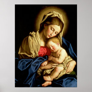 Madonna and Child Jesus - Sassoferrato Poster