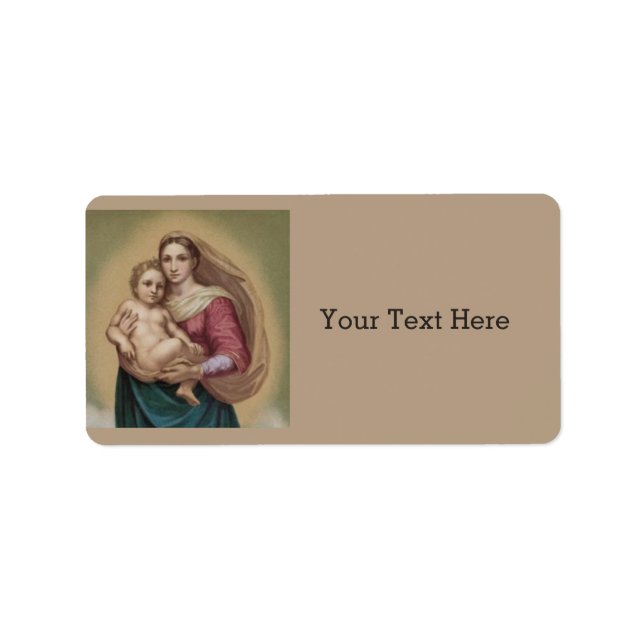 Madonna And Child Label (Front)