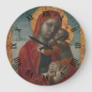 Madonna And Child Large Clock