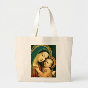 MADONNA AND CHILD LARGE TOTE BAG