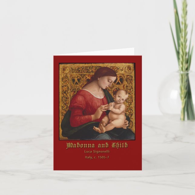 Madonna and Child Luca Signorelli Greeting Card (Front)