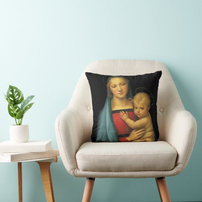 Madonna And Child, Madonna del Granduca by Raphael Cushion (Chair)