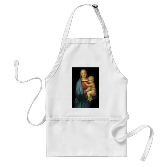 Madonna And Child, Madonna del Granduca by Raphael Standard Apron (Front)